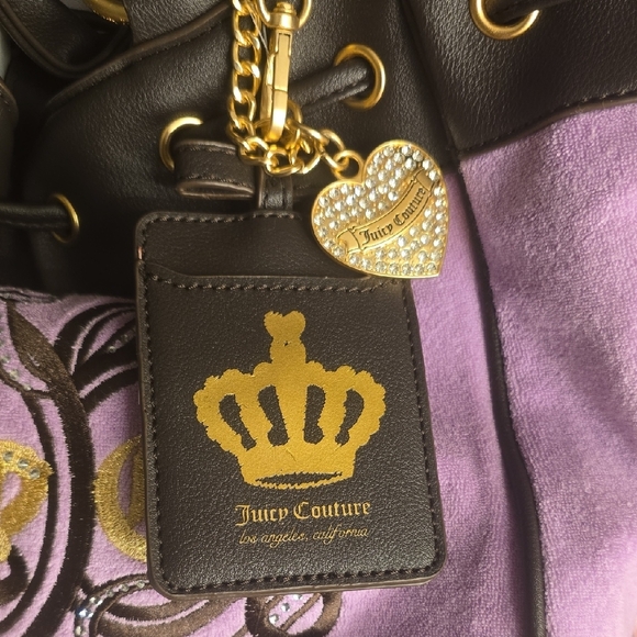 Juicy Couture Purple and Brown Day Dreamer Embroidered Shoulder Bag - Picture 3 of 10